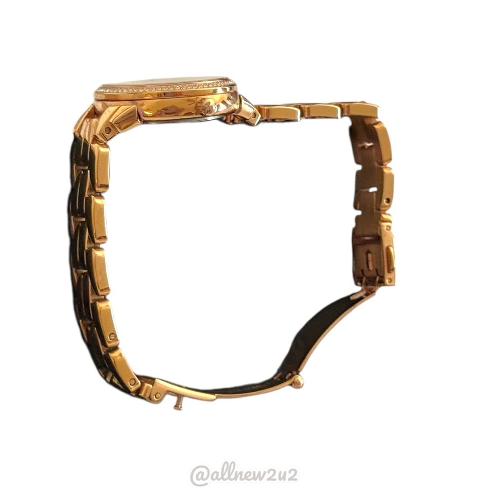 Michael Kors 4413 Mini Allie Rose Gold-Tone Crystal Watch Sized to 6" - Picture 5 of 16